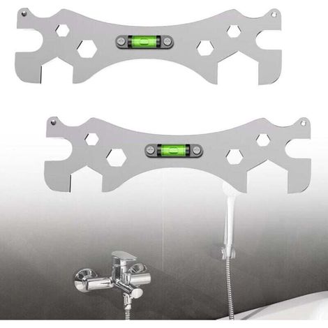[JAMAIS UTILISÉ]Lot 2 Clés Douche, Clé à Angle Incurvée Spéciale Auto-Nivelante, Clé Réparation Portable pour Salle Bain pour Vis à Tête Hexagonale 8/10/12/14/17/23/30 Mm