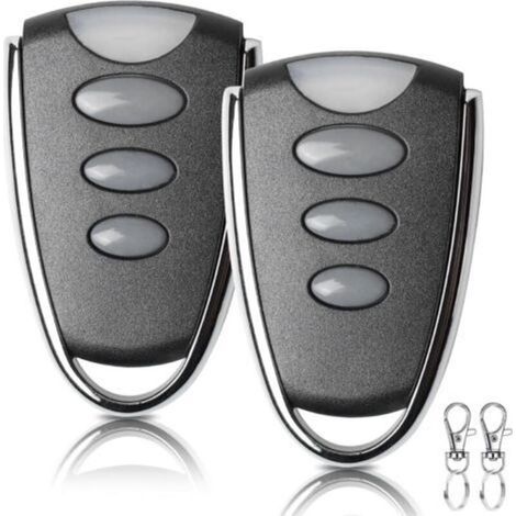 Lot de 2 émetteurs portatifs pour porte de garage 433 MHz Télécommande de rechange pour SC5262, HT6P20B, HT600, HT680, HT6207, HT6010, HT6012, HT6014, série SMC918