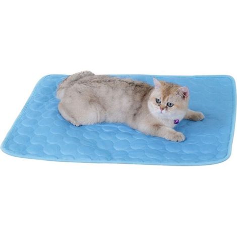 Kühlmatte für Hunde und Katzen – Wasserdicht & rutschfest – Sommermodell (Markenlos) – 60 x 40 cm, blau (1/5)