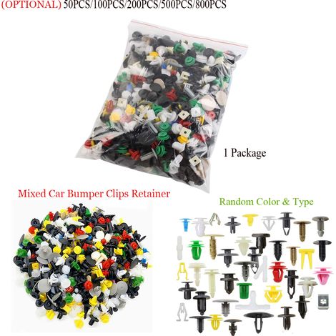 Clips de fixation universels pour pare-chocs, panneaux de porte et doublures d'ailes de voiture (1/5)