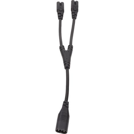 Câble d'alimentation Y IEC320 C8 vers double IEC320 C7, mâle à double femelle, 1 entrée 2 sorties, 0.3m