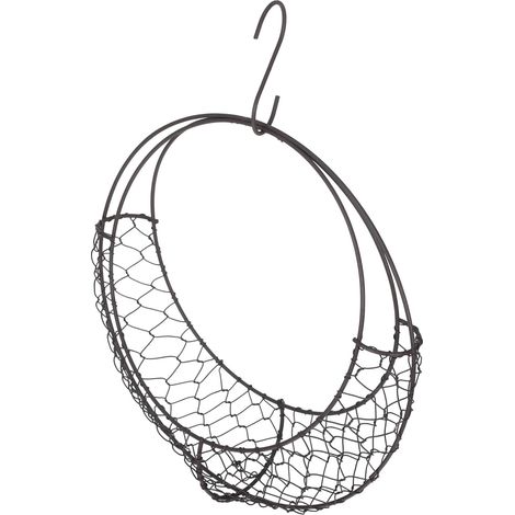 Panier suspendu en fil de fer forme lune Hemoton pour plantes succulentes et cactus (1/5)