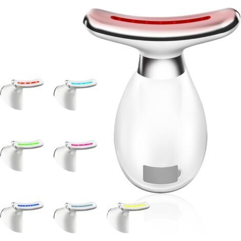 Facial Massage Device, Anti Wrinkle Face Neck Beauty Device, 7 Colors 3 Modes 42° High Frequency Vibration Electric Gua Sha Massage Device for Skin Care, Firming (1/4)