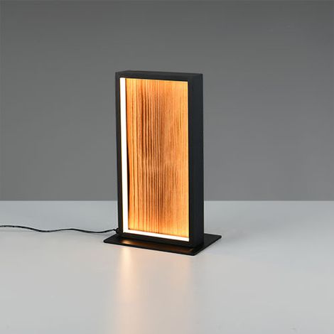 Trio Tischleuchte Kalea Modern 30,3 x 18 cm warmweiß holzfarben Deckenlampen