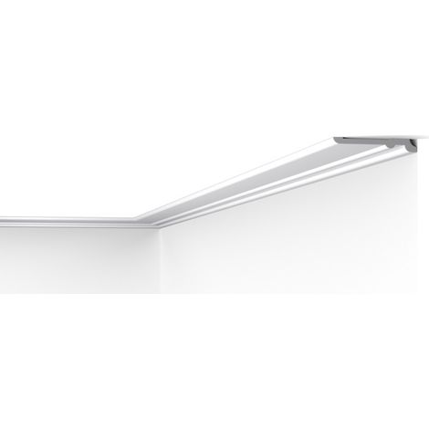 Plinthe NMC FD21 WALLSTYL Noel Marquet Moulure décorative Corniche design moderne blanc 2 m (1/7)