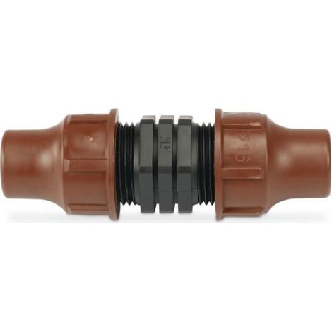 Connettore per tubo flessibile PP 16 mm, tipo marrone BF-12