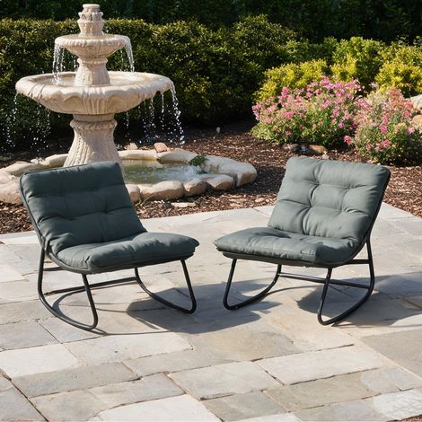 Fauteuil gris foncé en polyester 101 x 64 x 71 cm (1/5)