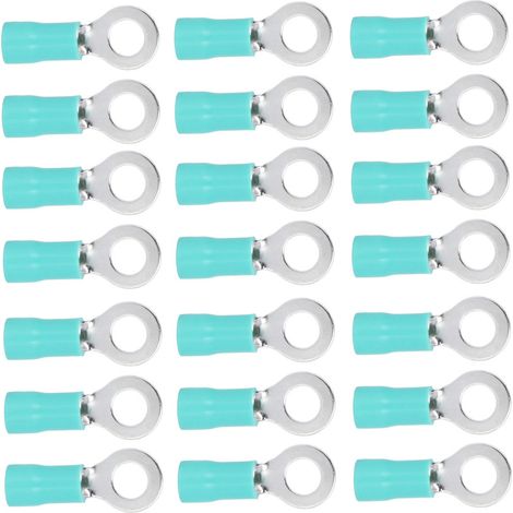 100 connecteurs annulaires pré-isolés en cuivre pour câbles RV 5.5-6 mm², sertissage pour AWG 12-10, lot de pièces électriques