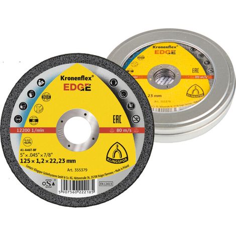 Disque de coupe Klingspor EDGE, 125 x 1,2 x 22,23 mm droit 10 pièces