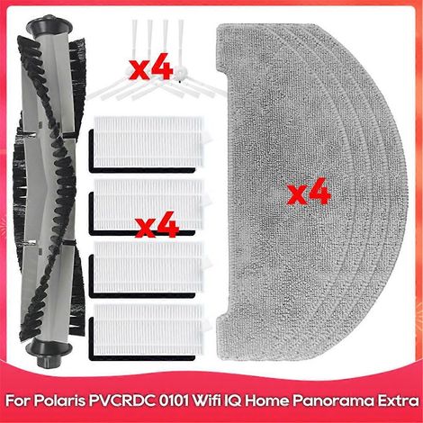 Pour Polaris PVCRDC 0101 Wifi IQ Home Panorama Brosse latérale supplémentaire à rouleau Filtre HEPA Robot Aspirateur C (1/5)