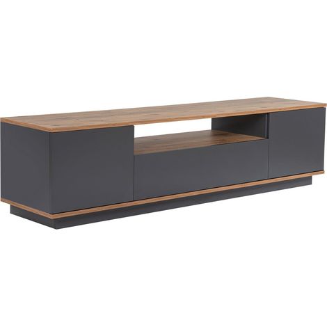 Porta TV in legno "Veramont" - 180 x 44 x 44 cm - Grigio antracite