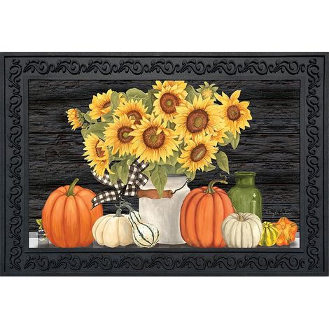 Welcome Mat - 45 x 75 cm - Polyester Front with Non-Slip Rubber Backing - Indoor Outdoor Use - 1 Piece (1/4)