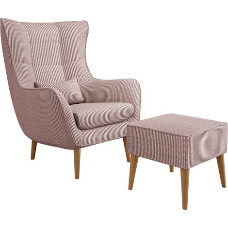 Sillón Comfivo 381, Poso 52, 106x80x95cm, Tapiz, Patas: Madera, 0