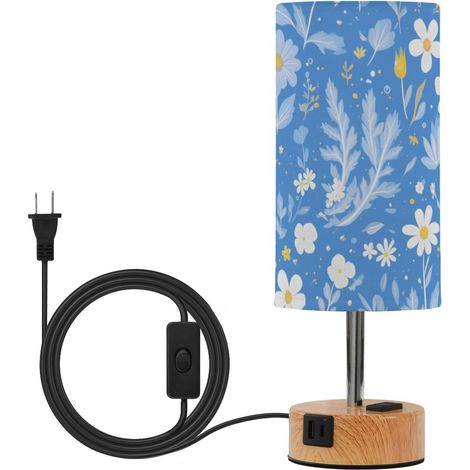 linqin Lampes de table blanches mignonnes bleues ferme avec (1/5)