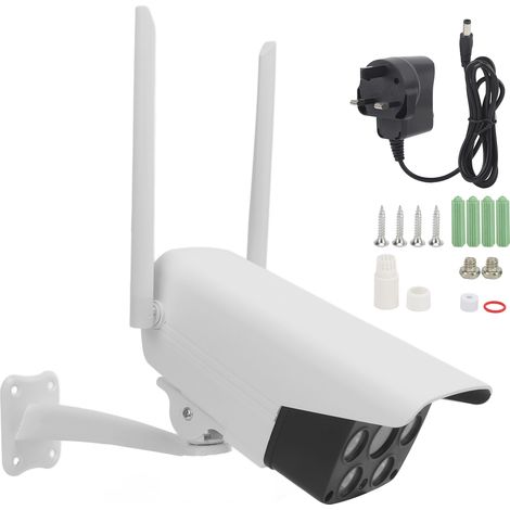 Caméra de surveillance extérieure 1080P, vision nocturne infrarouge, WiFi 2.4Ghz, détection de mouvement, audio bidirectionnel, étanche, pour maison, prise UK 110-240V (1/5)