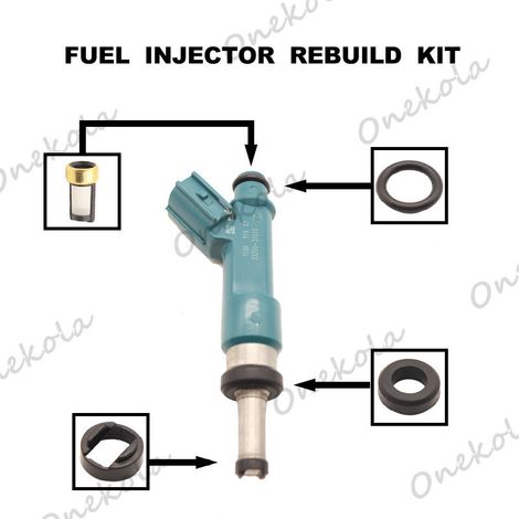 Fuel injector overhaul, including O-ring and filter replacement, for Prius 1.8L. 23250-37021 23209-37021 (1/2)