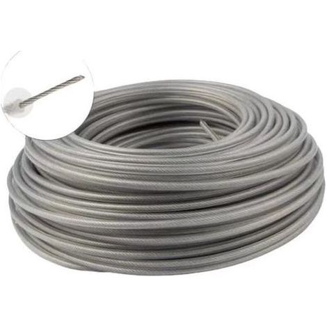 DBBEGK Fil de coupe débroussailleuse 3mm x 45m – Acier et nylon résistant à l'abrasion – Coupe nette pour jardins et parcs (1/5)
