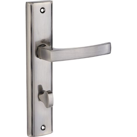 Tirador de puerta en placa de inodoro larga Aria Patina (1/2)