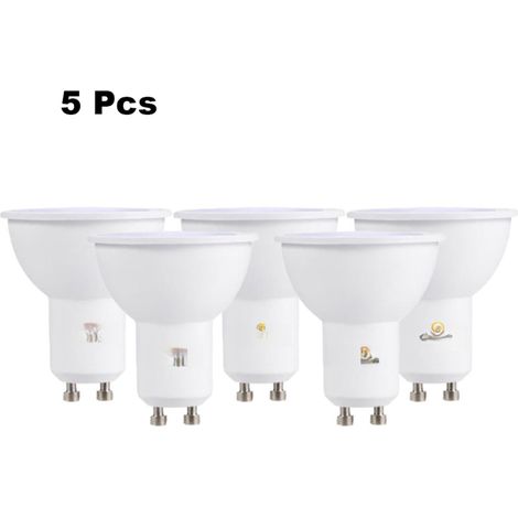 Irovami – Lot de 5 ampoules LED GU10 7W 220-240V – Blanc froid (6000-6500K) ou blanc chaud (2800-3500K) – Angle 270° – Économie d’énergie – 30 000 h – Blanc