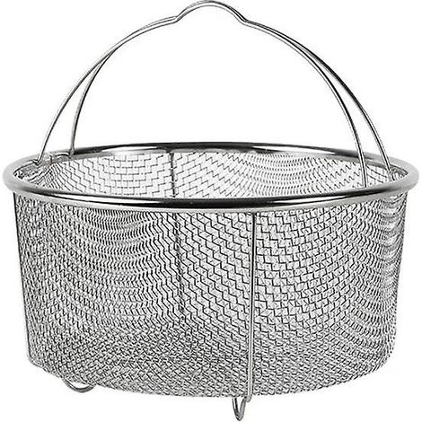 Panier vapeur rond amovible en acier inoxydable de 20,5 cm avec support (1/4)
