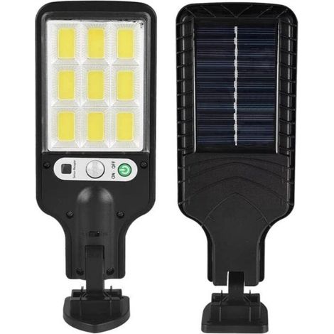 Lampadaire solaire, éclairage de jardin, lampadaire à induction solaire étanche IP65, applique murale de sécurité solaire sans fil extérieure, adapté à la porte d'entrée, au jardin et à la cour (1/5)