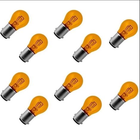 10x Ampoule 12v 21/5w Bay15d orange éclairage lumière universel bricolage feu (1/2)