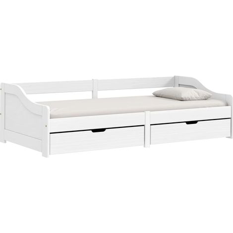 Maison Exclusive - Lit de jour avec 2 tiroirs sans matelas IRUN blanc 90x200 cm (1/5)