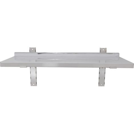 Étagère murale en acier inoxydable (80 x 30 cm) (1/5)