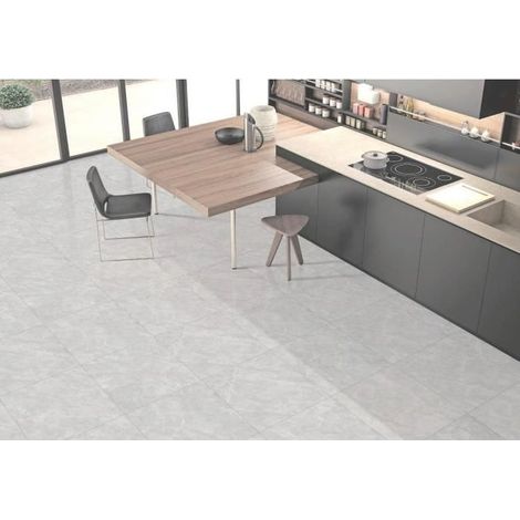 Carrelage rectifié 60x60 couleur gris modèle Bologna Grey Brillant - Paquet de 1.44 m2