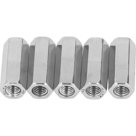 Lot de 10 écrous de raccordement hexagonaux en acier inoxydable 304, filetage M8, accessoire de fixation (1/5)