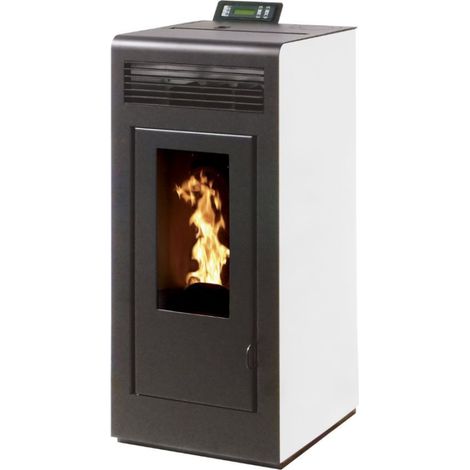 Interstoves – Poêle à granulés étanche MARINA 11 – Sortie concentrique – Rendement 96,30% – Autonomie 24h – Installation murale 5cm