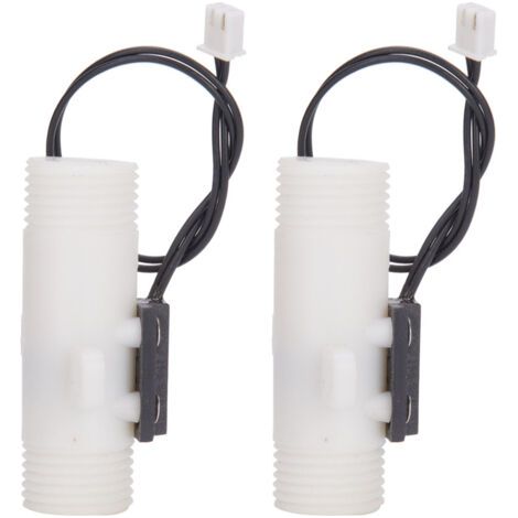 Interrupteur de capteur de débit d'eau en plastique, Type de gravité FS G1/2 pouces, Double filetage mâle, 2 pièces