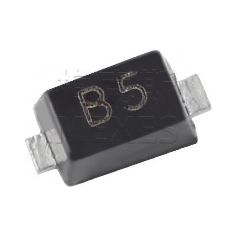 CJ Changdian CESDB5V0D5, screen-printed B5, SOD-523, 5V bidirectional ESD electrostatic protection diode chip, electronic component, 5 units.
