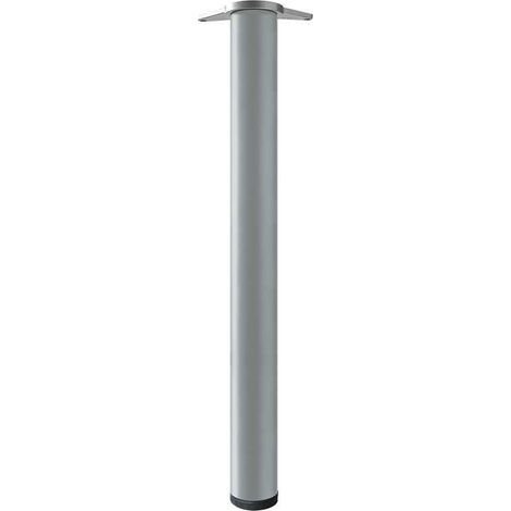 HERRAJES ALK pata regulable neiva. mesa. acero acabado gris metal