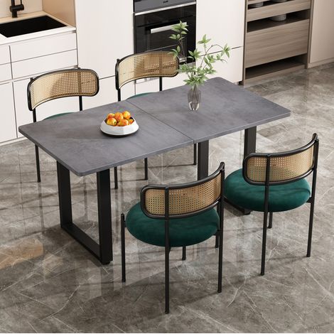 5-teiliges Tisch- und Stuhlset, rechteckiger Tisch 140 x 70 x 75 cm, HAVRYA (1/5)