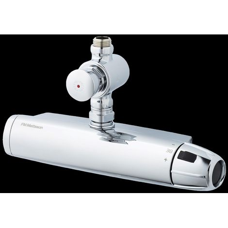 Thermostat de douche Mora FMM 9000E avec vanne de fermeture automatique, chromé (1/2)