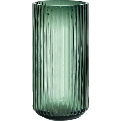 Vase en Verre Transparent 20cm - Cylindre Soufflé Main - Décoration Intérieure Élégante - Pour Mariage Salon Bureau - Hauteur 20cm (1/5)
