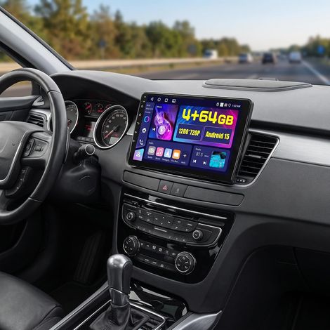 4+64G Android 15 Autoradio pour 508 2012-2016 Carplay sans Fil Android Auto 9 Pouces IPS écran Tactile pour Voiture avec GPS Bluetooth 5.0 FM RDS USB AHD Caméra de Recul (1/5)