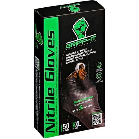 gants nitrile gripp-it nitrile gloves résistance chimique tactile (1/3)