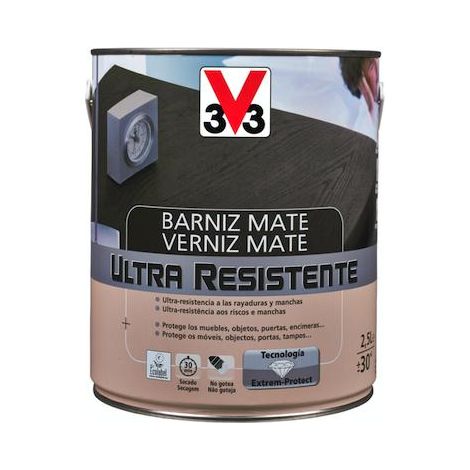 Barniz interior al agua ultra resistente mate 750 ml nogal