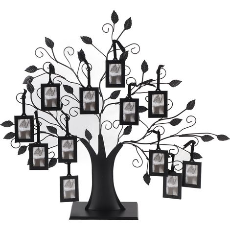Arbre d'affichage de cadre de photos de famille à la mode avec des cadres de photos suspendus Home Decor M. (1/5)