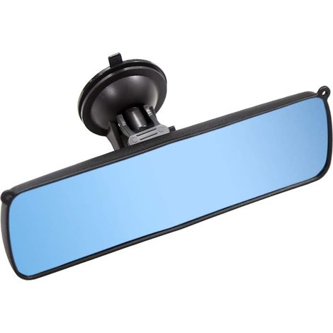 250 x 71 mm Retroviseur Interieur Voiture avec Forte Ventouse, Bleu Rétroviseur Conduite Accompagnée, Universal, Réglable à 360°, Coupe d'aspiration adhésive, grand, pour voitures camions SUV (1/5)
