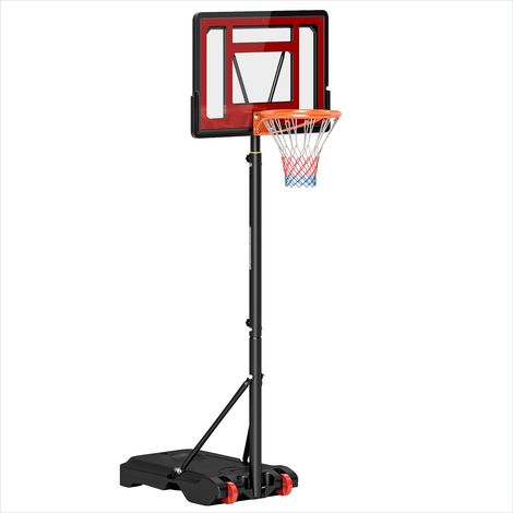 Panier de basket sur pied réglable 160-210 cm acier et plastique (1/5)