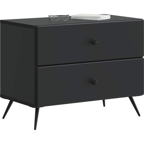 Maison Exclusive - Nachttisch Schwarz 62 x 34,5 x 47,5 cm Holzwer