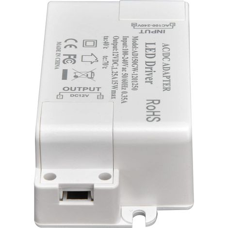 Driver LED, Transformateur LED de sécurité fermé pour éclairage d'armoire pour lampes de bricolage pour éclairage de vitrine.