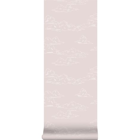Art for the Home - Vliestapete - Vintage Wolken - Rosa - 10mx53cm (1/5)