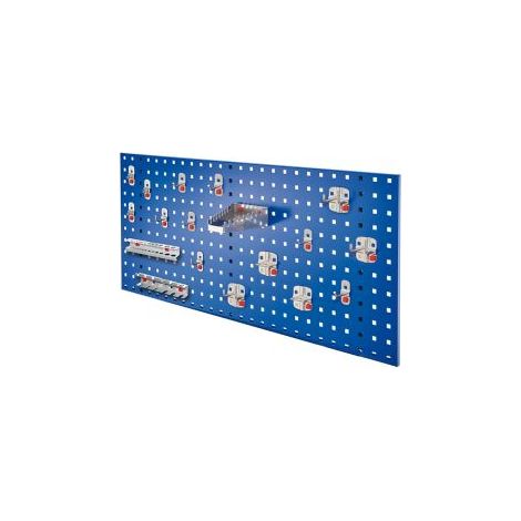 Kappes ®RasterPlan by ABAX Einsteigerset 6 1x Lochplatte 1000x450mm 1x Werkzeughaltersortiment 18-teilig Enzianblau RAL 5010