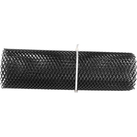 Rejilla central antiescombros de aluminio negro para ventilación y protección del radiador. (1/5)
