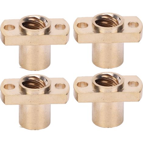 Lot de 4 écrous trapézoïdaux T8 en laiton à bride en H, fixations pour imprimante 3D, accessoires 8 mm (1/5)