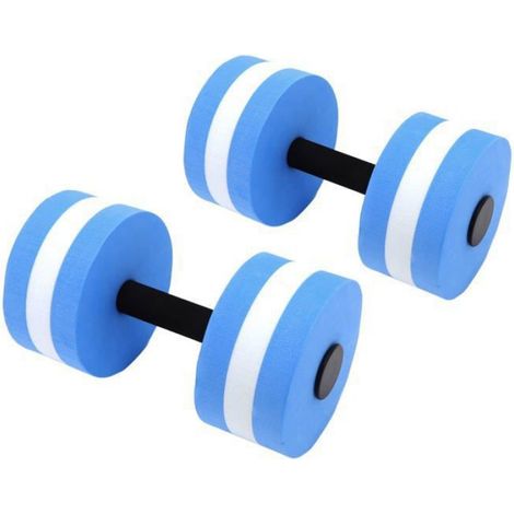 Haltères Flottants - EVA Bleu - Pour Aérobic Aquatique En Piscine - Lot De 2